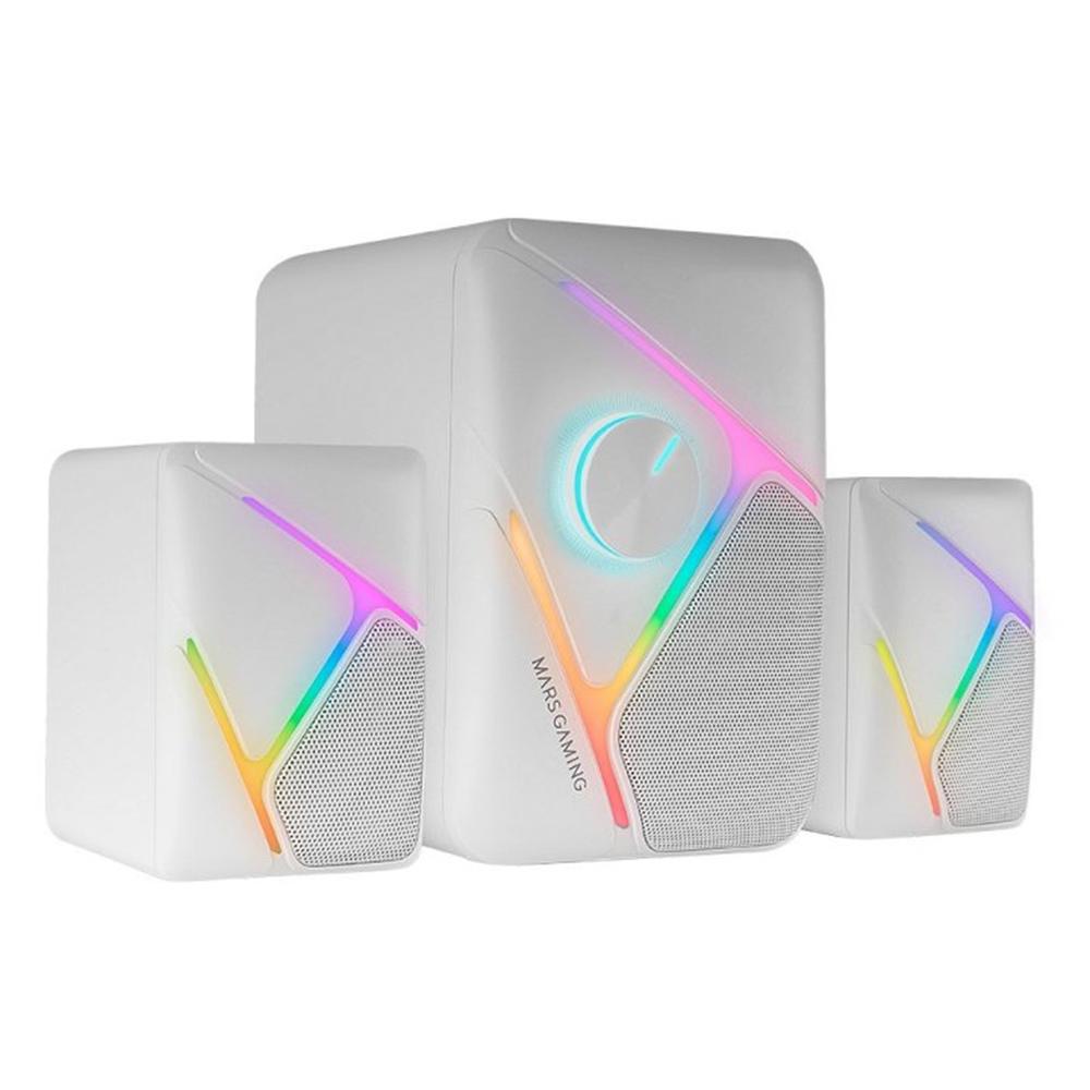 Altavoz Gaming 2.1 MS-H21 Blanco con RGB y Sonido Surround 3D