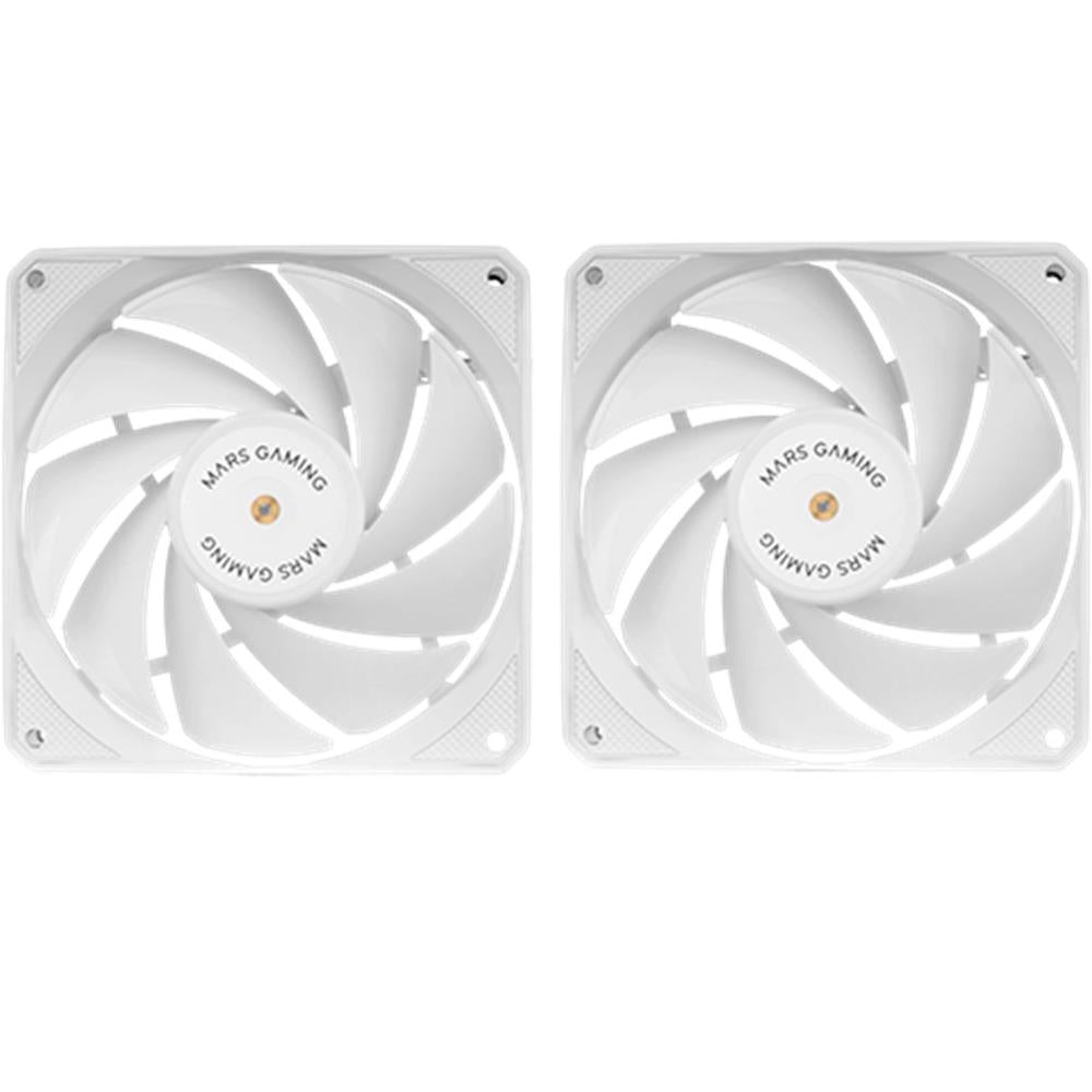 Ventilador Mars Gaming MFNCLX2W 120mm Blanco - Eficiencia Silenciosa y Durabilidad
