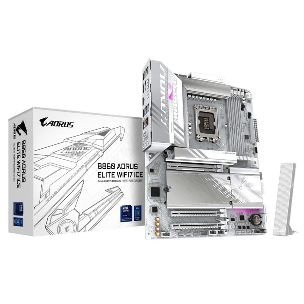 Placa Base Gigabyte B860 Aorus Elite WiFi7 Ice ATX con DDR5 y Soporte SATA III