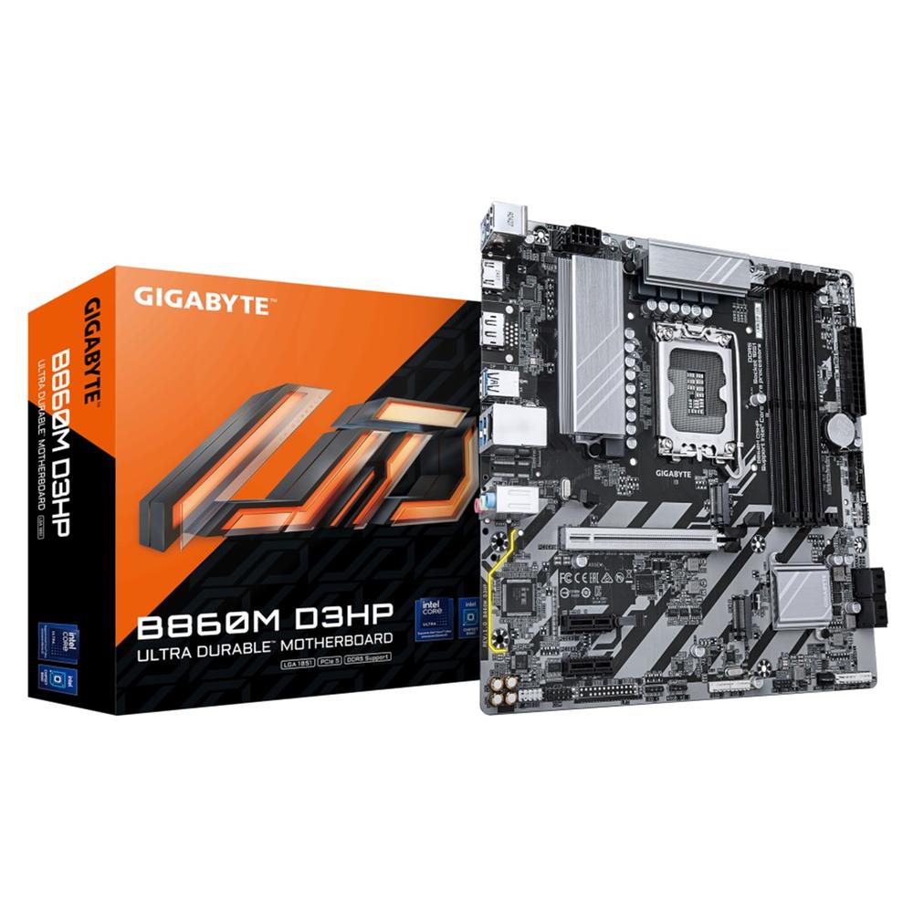 Placa Base Gigabyte B860M D3HP MATX - Soporte DDR5, 4x SATA3, LGA 1851