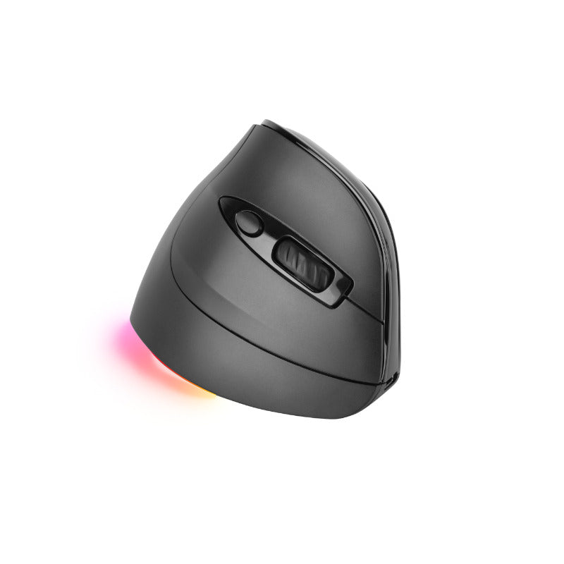 Ratón Ergonomico Vertical Mars Gaming Inalambrico RGB Tri-Mode Negro