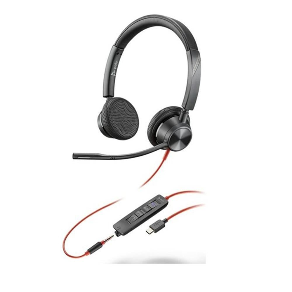 Auriculares Poly Blackwire 3325 Estéreo USB-C con Micrófono y Certificación Microsoft Teams