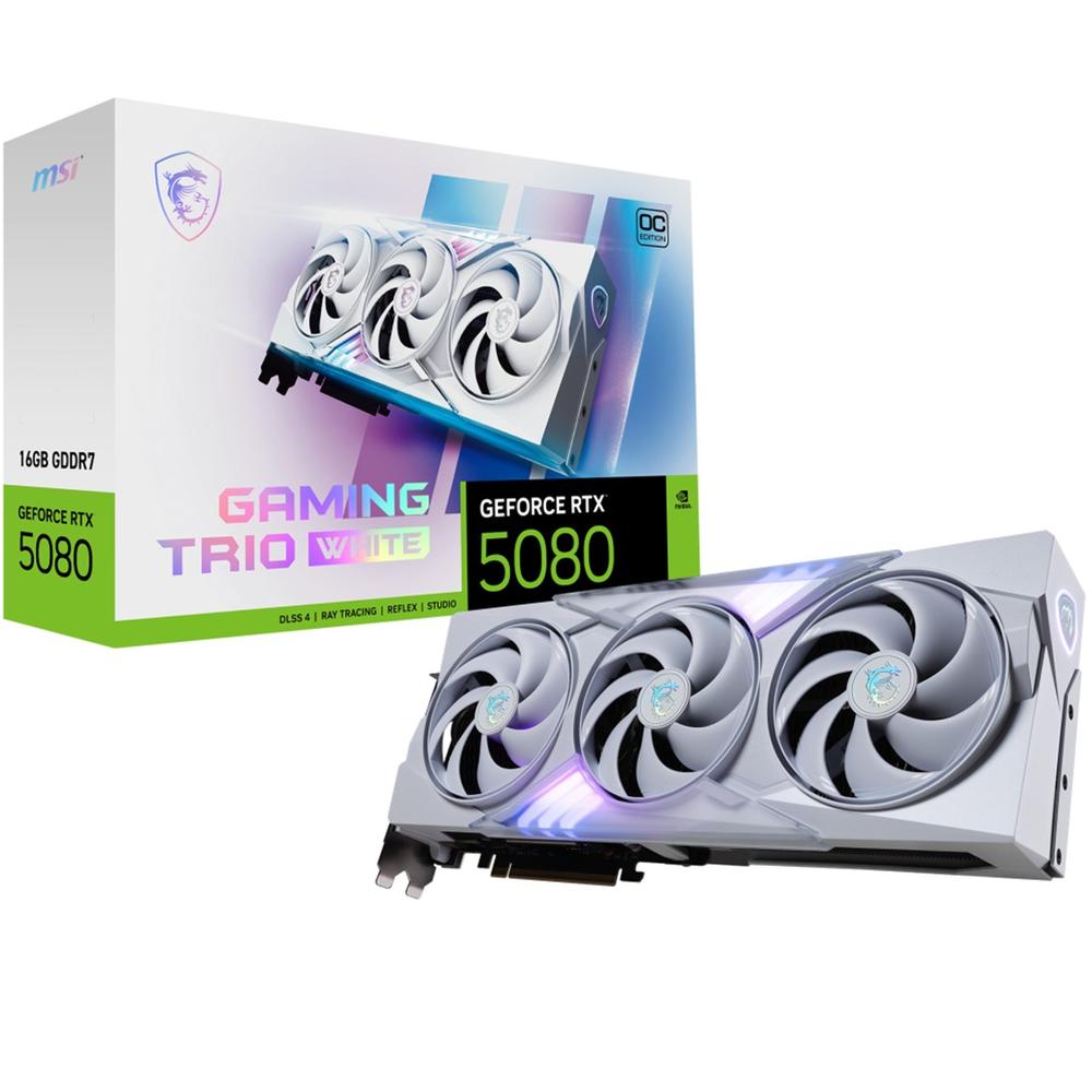 Tarjeta Gráfica MSI RTX 5080 Gaming Trio OC 16GB White