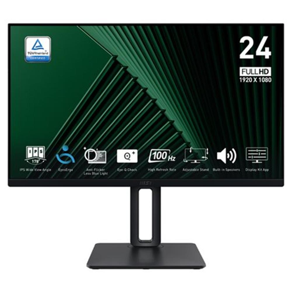 Monitor MSI Pro MP245PG de 23.8" FHD 100Hz con tecnología IPS y ajuste ergonómico