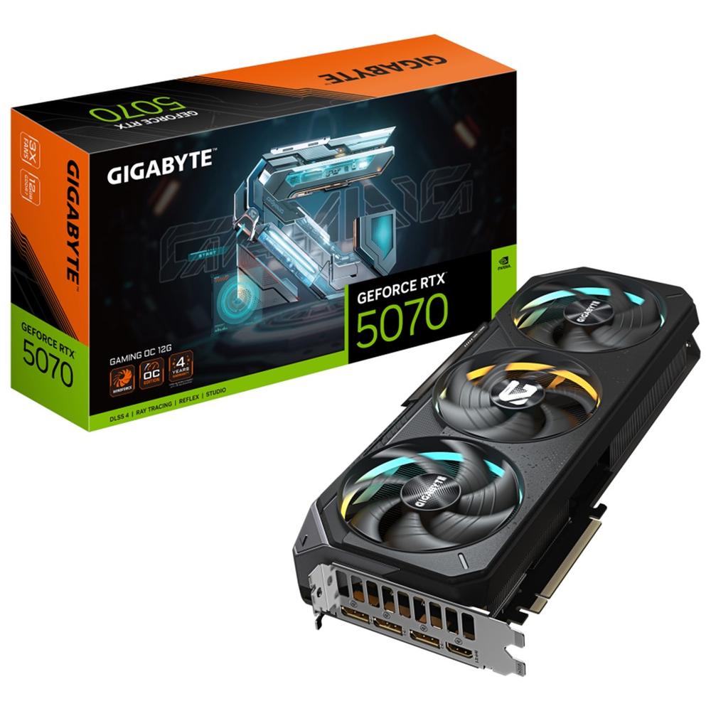 Tarjeta Gráfica Gigabyte RTX 5070 Gaming OC 12GB - Rendimiento Superior y Tecnología Avanzada