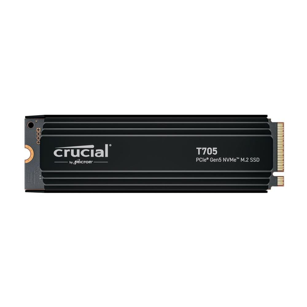 SSD Crucial T705 1TB M.2 NVMe con Disipador Térmico y Cifrado Hardware