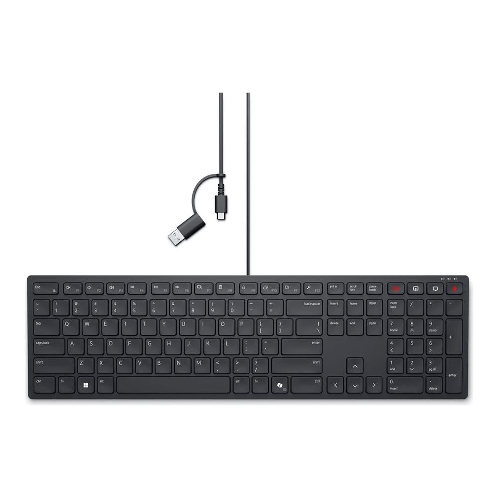 Teclado Dell KB525C QWERTY Español con Conexión USB-C y Funciones Programables