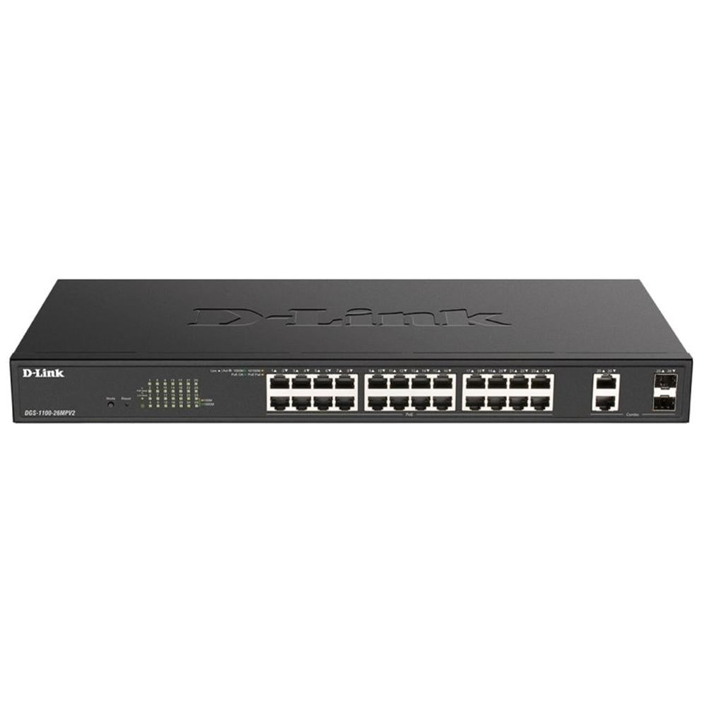 Switch D-Link DGS-1100-26MPV2 Gestionado de 26 Puertos PoE+