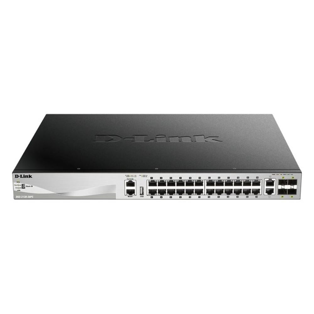 Interruptor Gestionado D-Link DGS-3130-30PS con 30 Puertos Gigabit y Soporte PoE