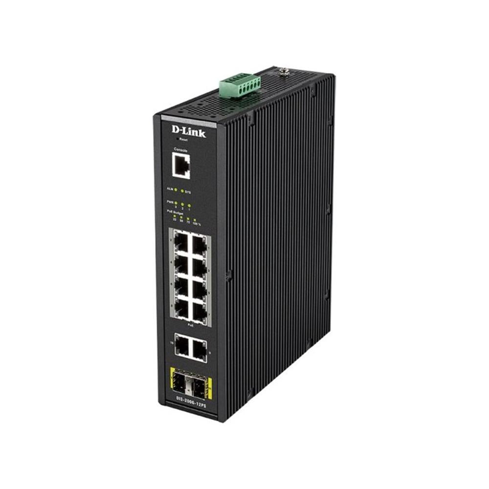 Interruptor Gestionado Industrial de 12 Puertos RJ-45 Gigabit