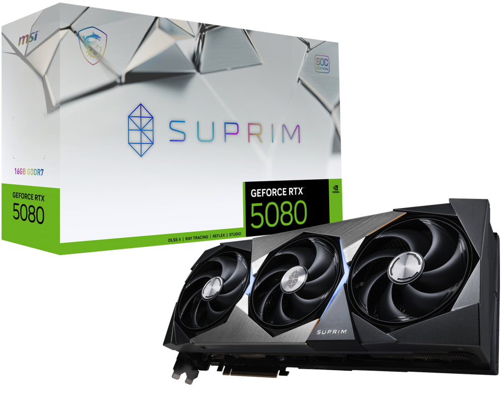 Tarjeta Gráfica MSI Gaming Suprim RTX 5080 OC 16GB GDDR7