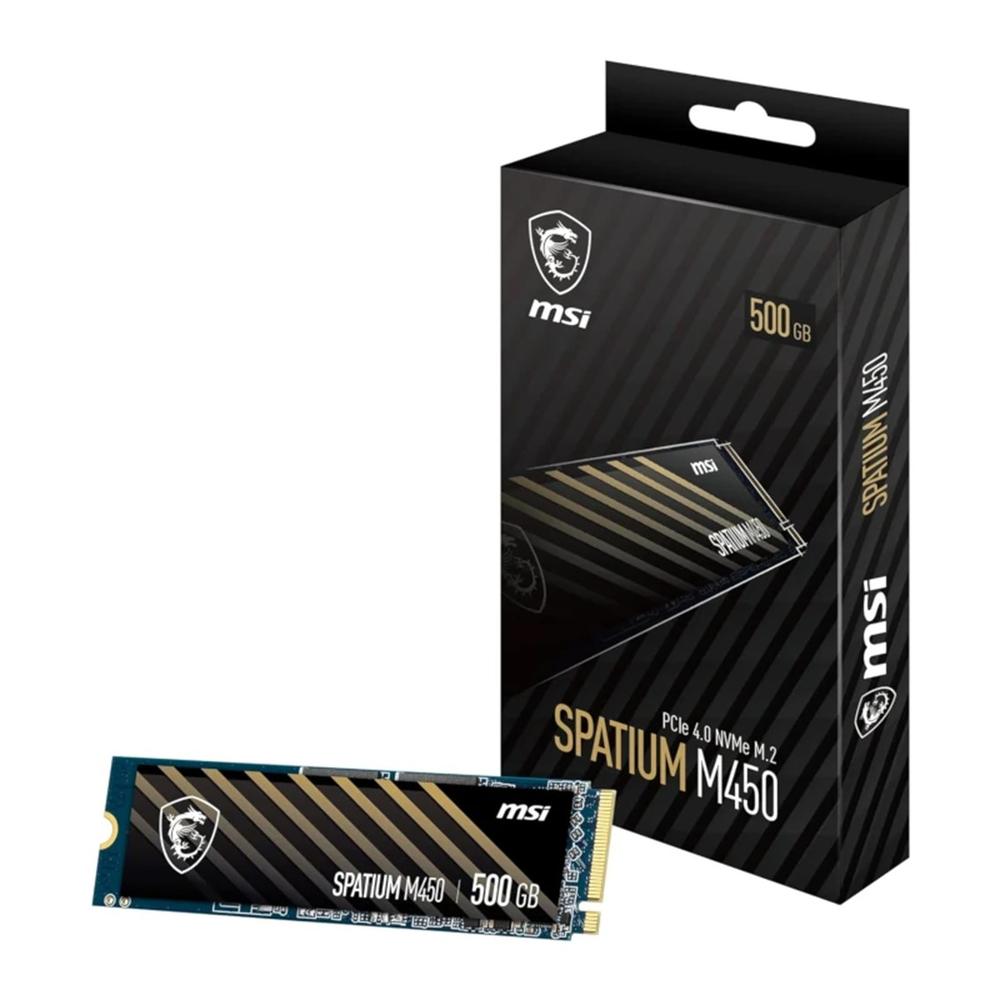 MSI SSD Spatium M450 500GB M.2 NVMe PCIe 4.0 - Rendimiento Superior