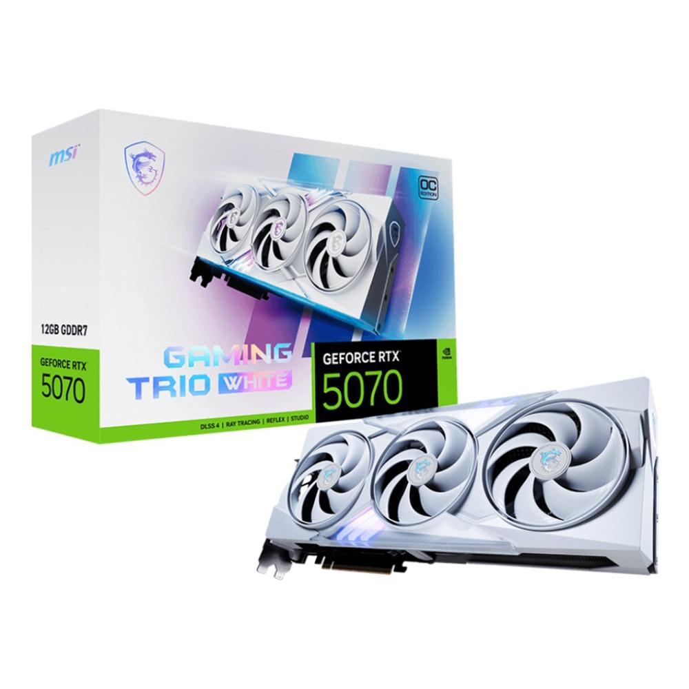Tarjeta Gráfica MSI RTX 5070 12GB Gaming Trio OC Blanca