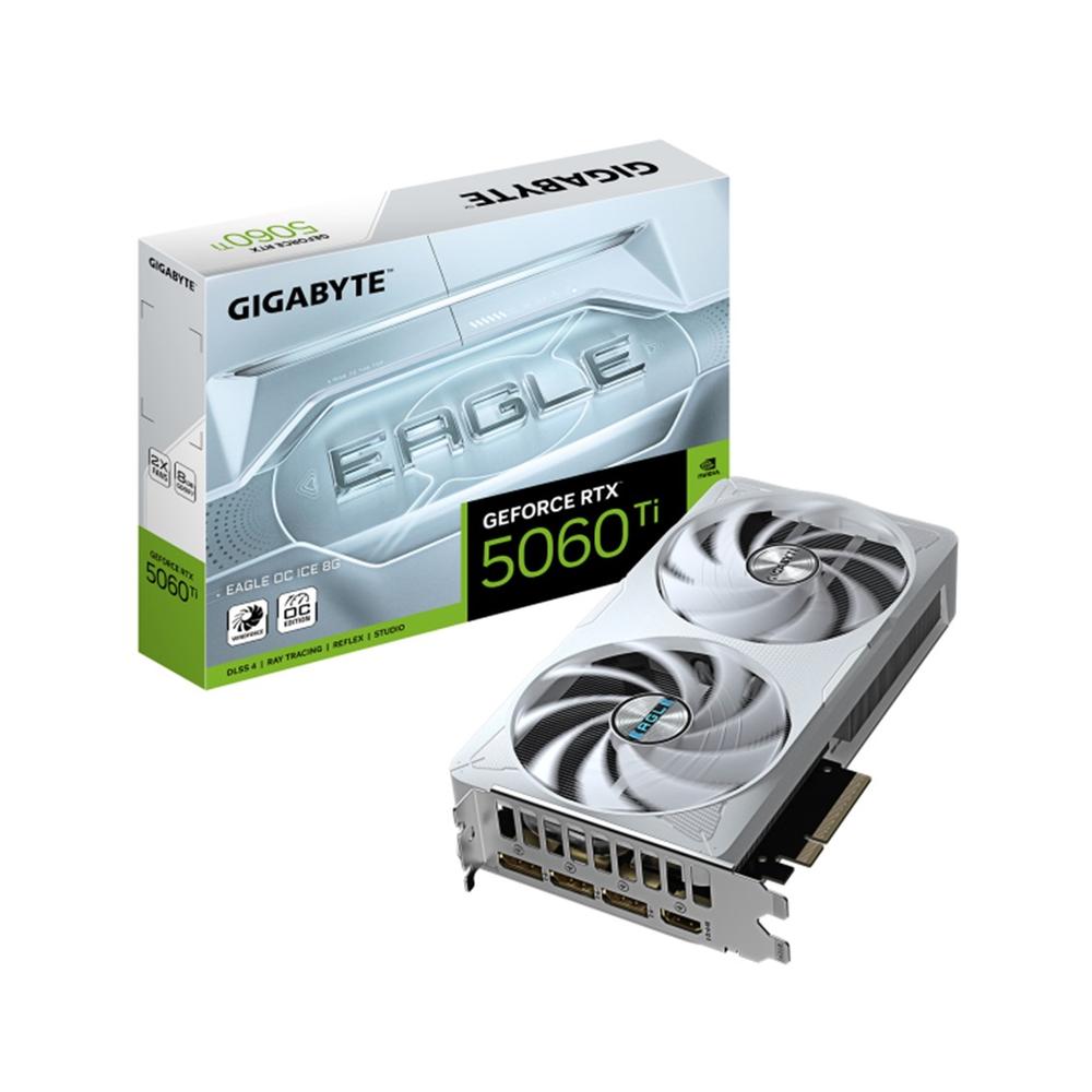 Tarjeta Gráfica Gigabyte RTX 5060 Ti Eagle Ice OC 8GB GDDR7 Blanca