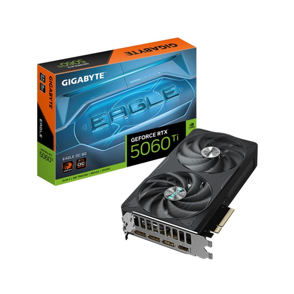 Tarjeta Gráfica Gigabyte RTX 5060 Ti Eagle OC 8GB GDDR7 Negra