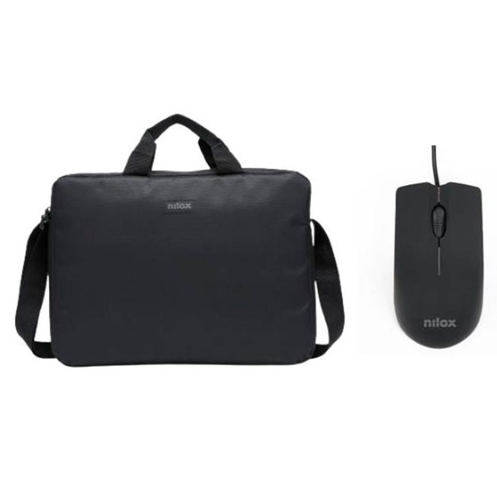 Maletín Nilox para Portátil 15.6" Negro + Ratón USB Incluido