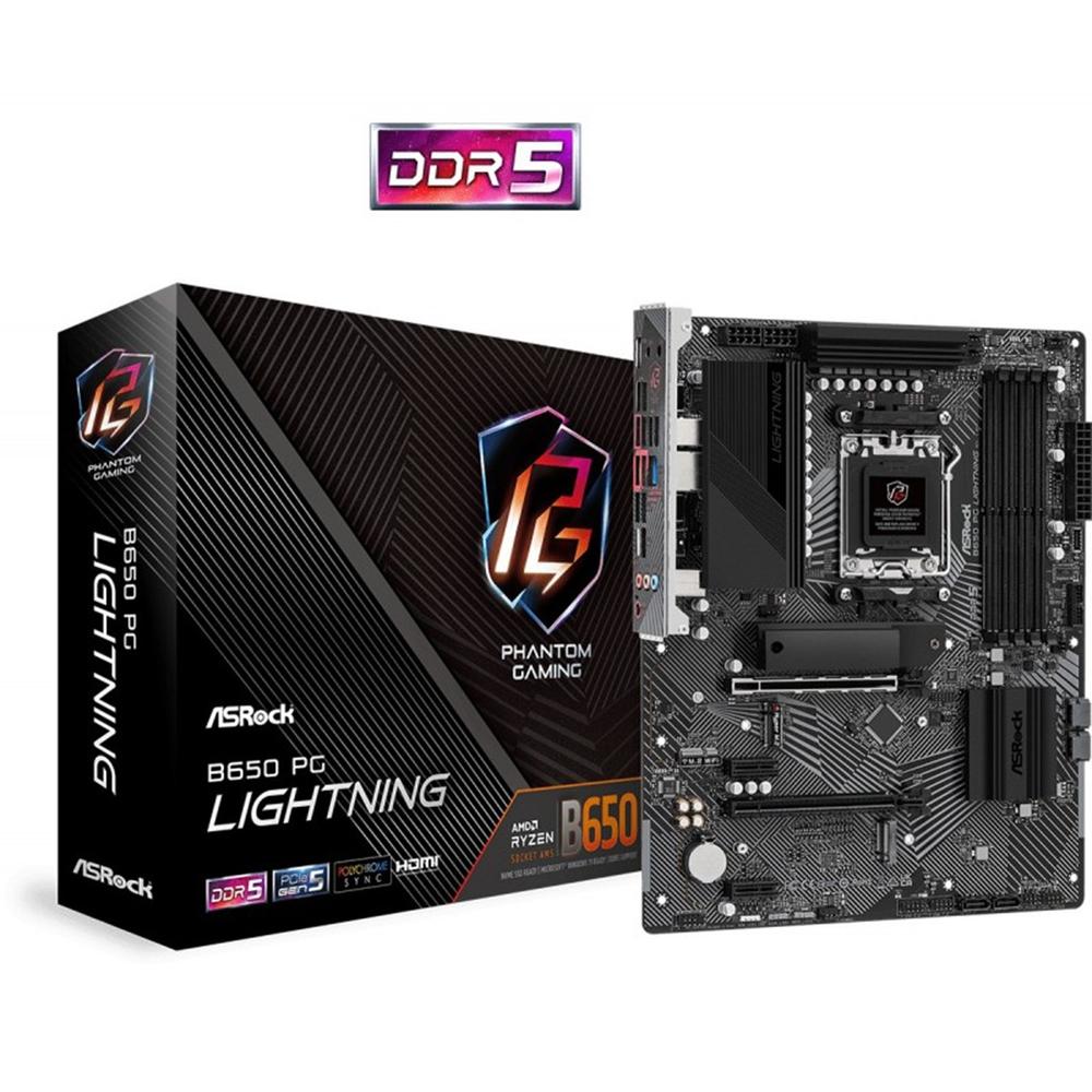 Placa Base Asrock B650 PG Lightning AM5 ATX con Conectividad 2.5 GbE y Soporte DDR5