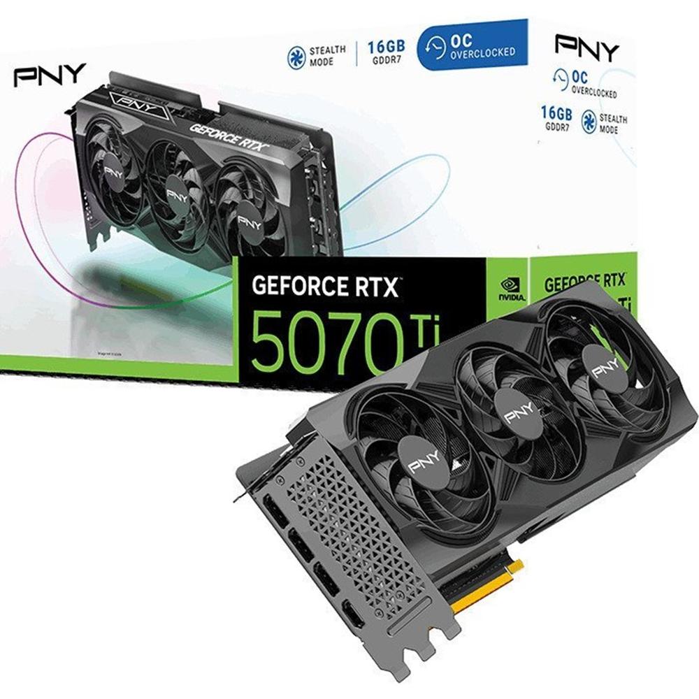Tarjeta Gráfica PNY RTX 5070 Ti OC 16GB GDDR7 - Rendimiento Máximo y Realidad Virtual