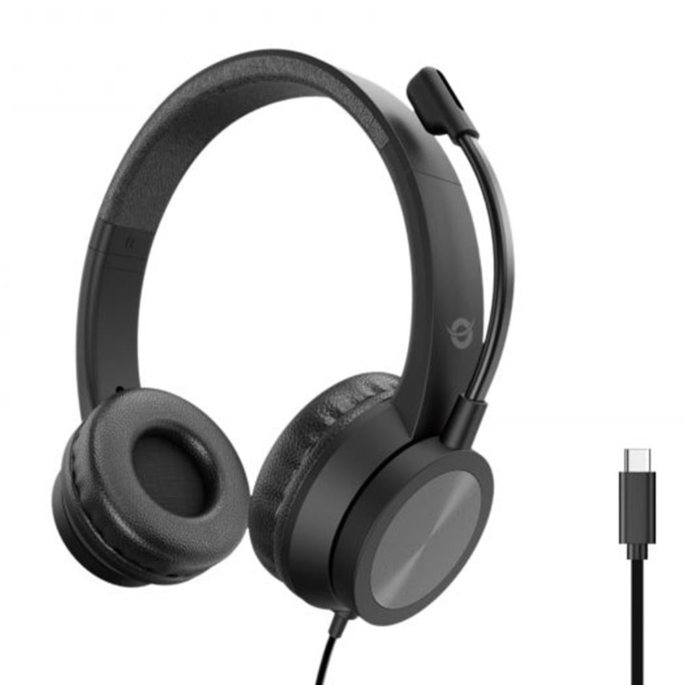 Auriculares Conceptronic POLONA05BC USB-C Cableado Negro