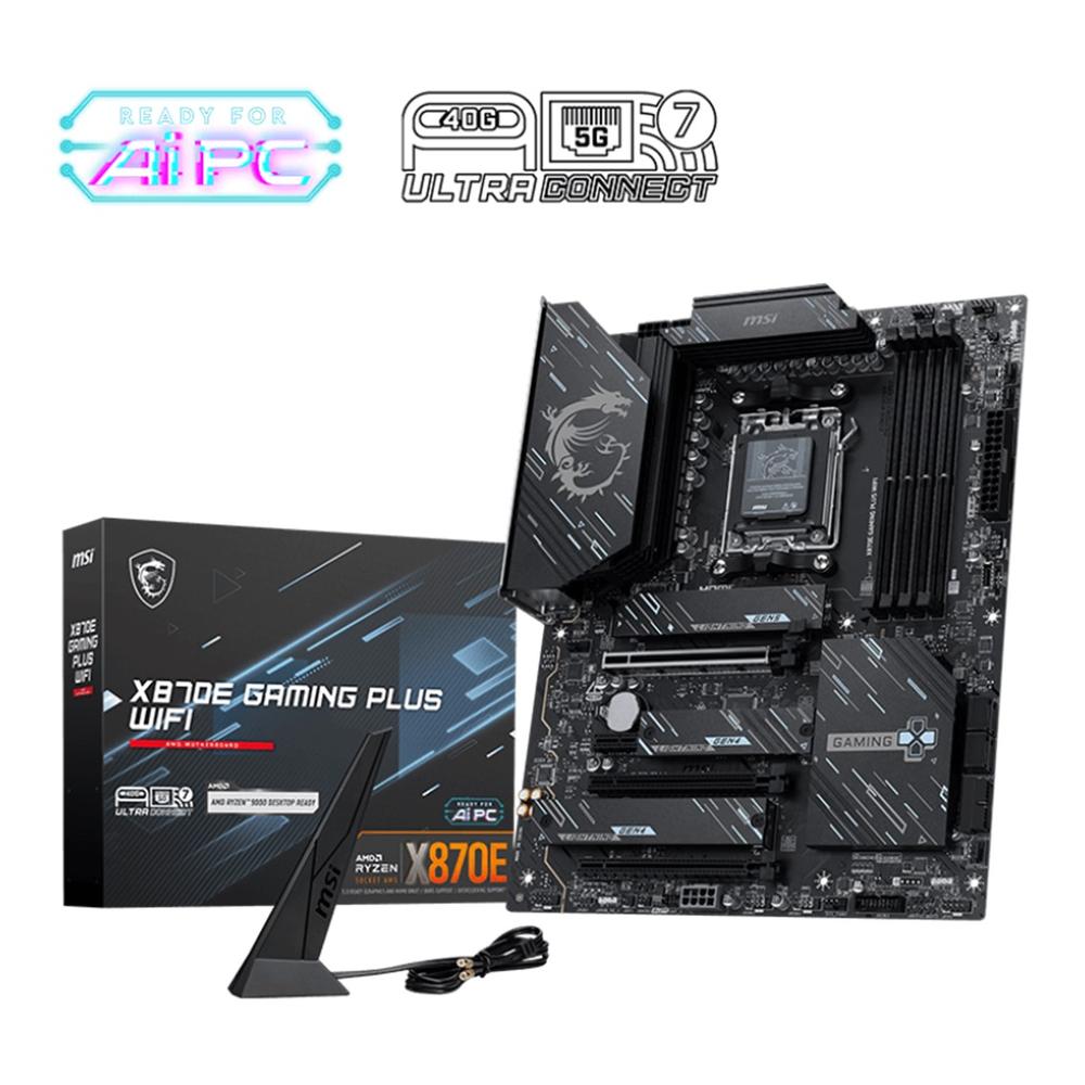 Placa Base MSI MPG X870E Gaming Plus WiFi ATX AM5 con DDR5 y Soporte para Ryzen