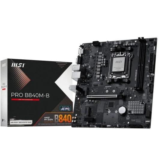 Placa Base MSI AM5 PRO B840M-B DDR5 mATX para Procesadores AMD Ryzen