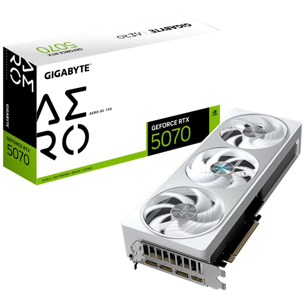 Tarjeta Gráfica Gigabyte RTX 5070 AERO OC 12GB GDDR7 - Rendimiento y Eficiencia 8K