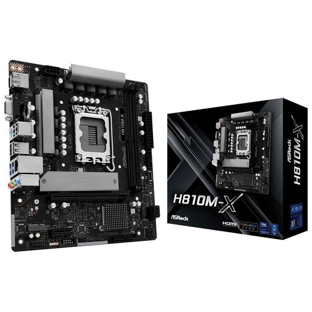 Placa Base ASRock H810M-X Micro ATX DDR5 con Conectividad 2.5G y Soporte 4K/8K