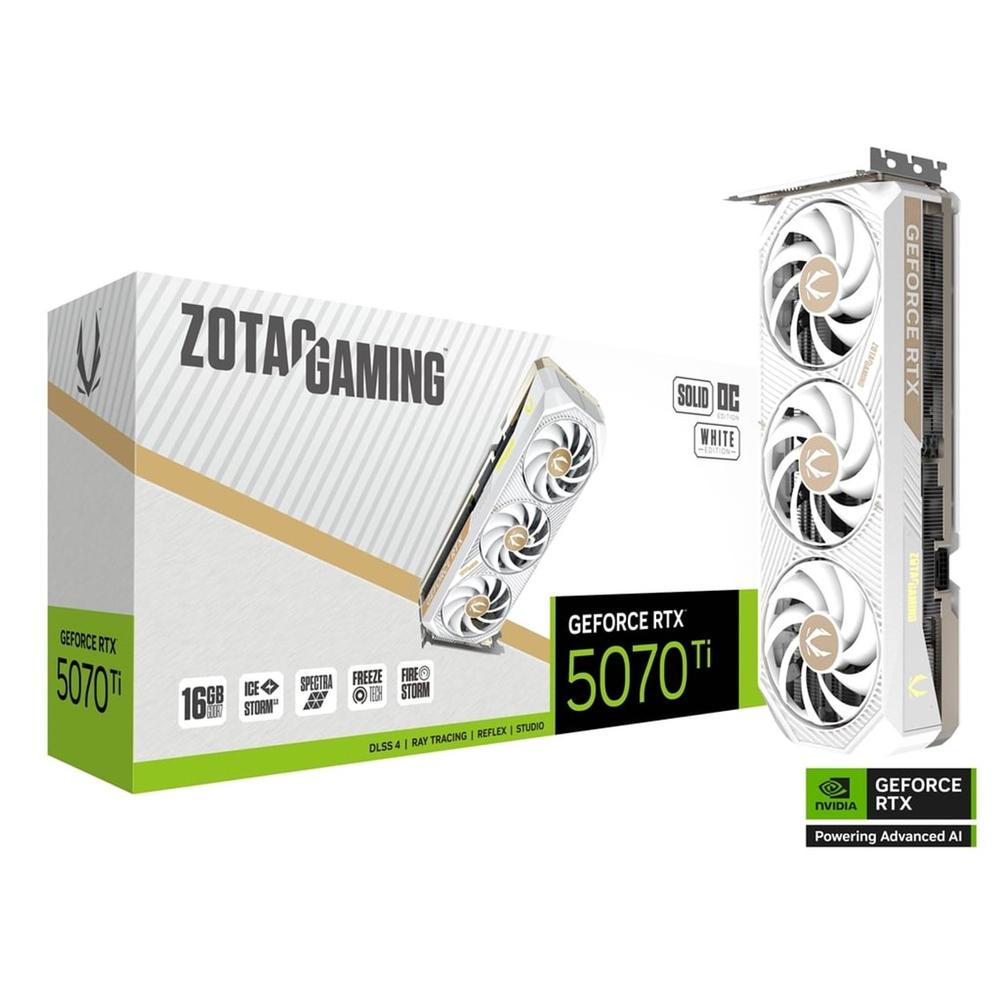 ZOTAC GAMING GeForce RTX 5070 Ti SOLID CORE OC White Edition 16GB GDDR7