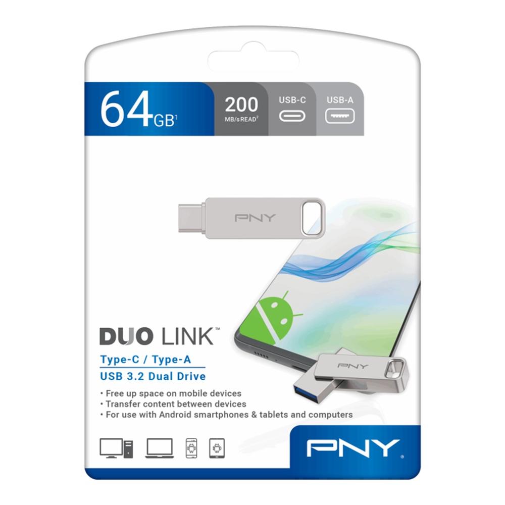 Memoria USB PNY Duo Link 64GB 3.2 Type-C y Type-A