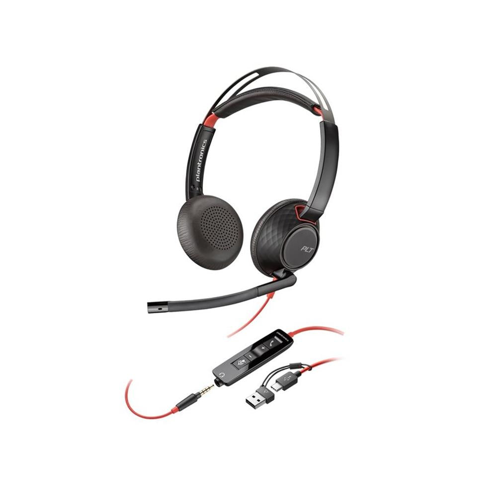 Auriculares Poly Blackwire 5220 USB-C + Jack 3,5 mm con Cancelación de Ruido