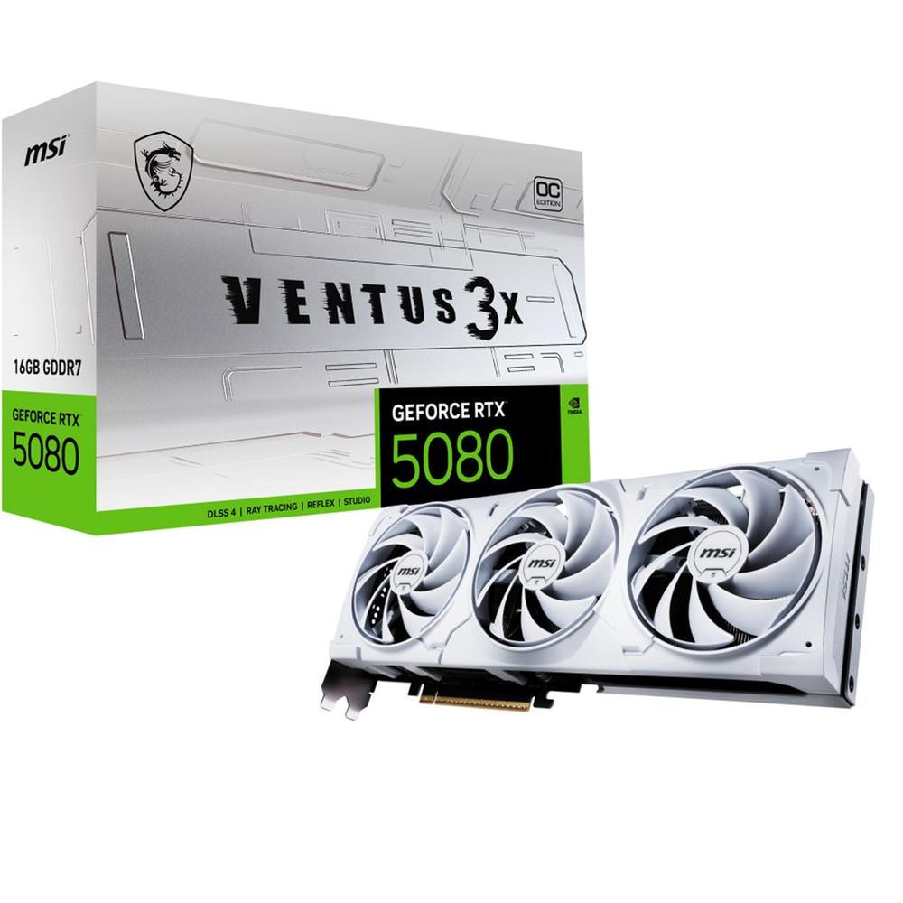 MSI RTX 5080 Ventus 3X OC White 16GB GDDR7 - Potencia Gráfica de Última Generación
