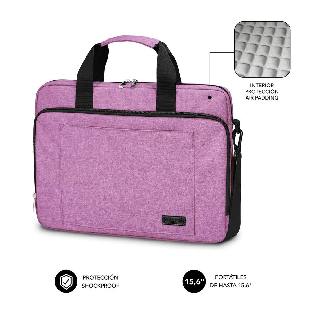 Maletín Rosa Air Padding para Portátil 15.6" con Protección y Estilo