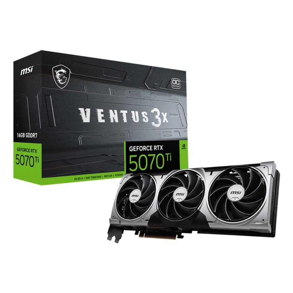 MSI GeForce RTX 5070 Ti VENTUS 3X OC 16GB GDDR7 - Rendimiento Gráfico Superior