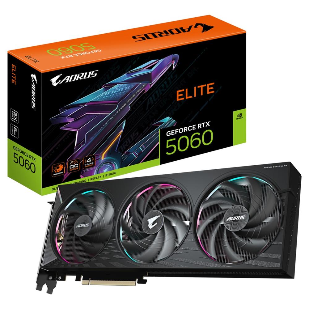 Tarjeta Gráfica Gigabyte Gaming RTX 5060 AORUS 8GB GDDR7 - Rendimiento y Estilo