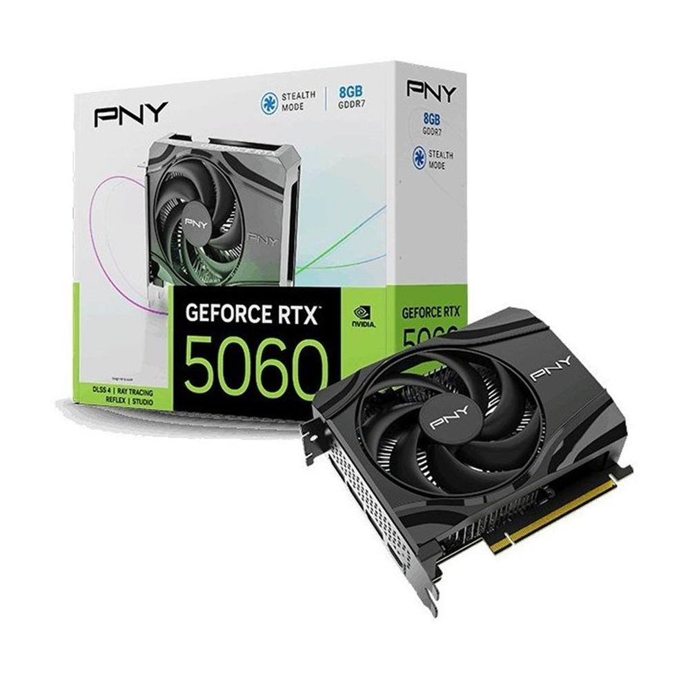 Tarjeta Gráfica PNY GeForce RTX 5060 8GB GDDR7 - Rendimiento Compacto y Eficiente