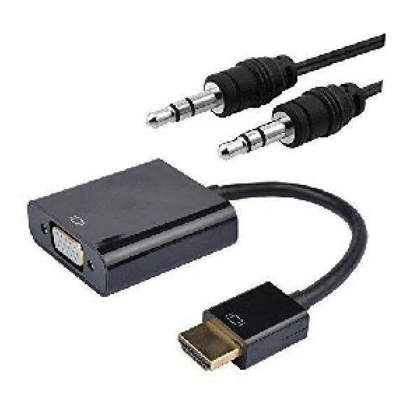 Conversor HDMI a VGA con Audio 0.15m Negro