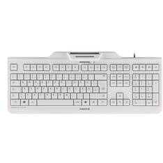 Teclado Cherry KC 1000 SC con Lector de Tarjetas Chip Integrado - Seguridad y Elegancia en Blanco