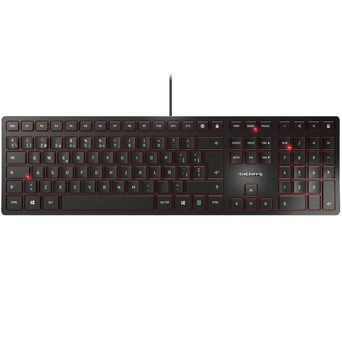Teclado CHERRY KC 6000 SLIM Ultra Plano Negro con Mecanismo de Tijera