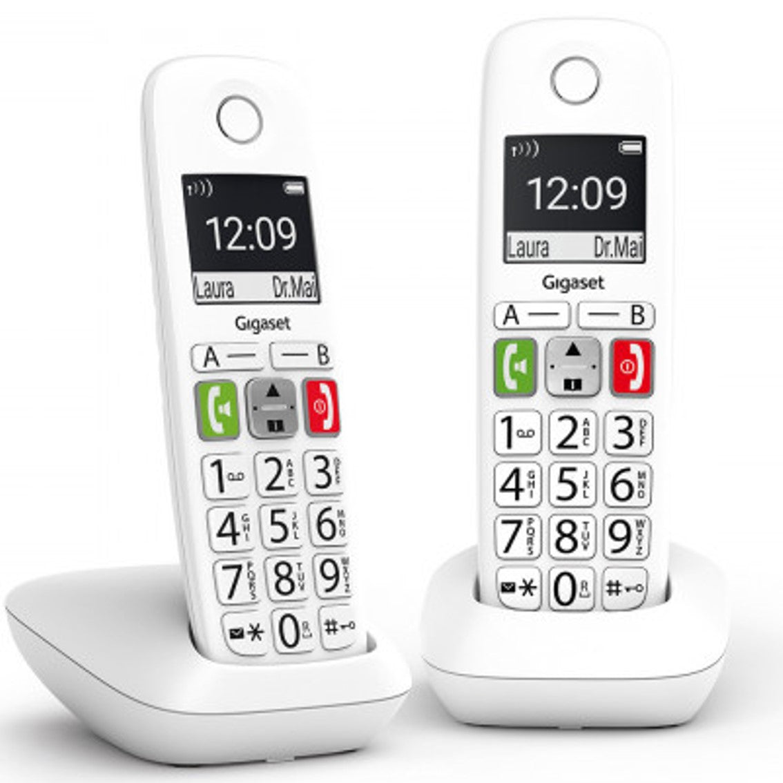 Teléfono fijo inalámbrico Gigaset E290 Duo blanco 300 números - 42 tonos