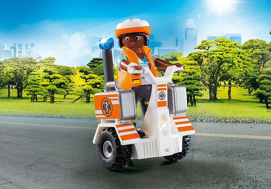 Balance Racer de Rescate de Playmobil con Sirena y Accesorios