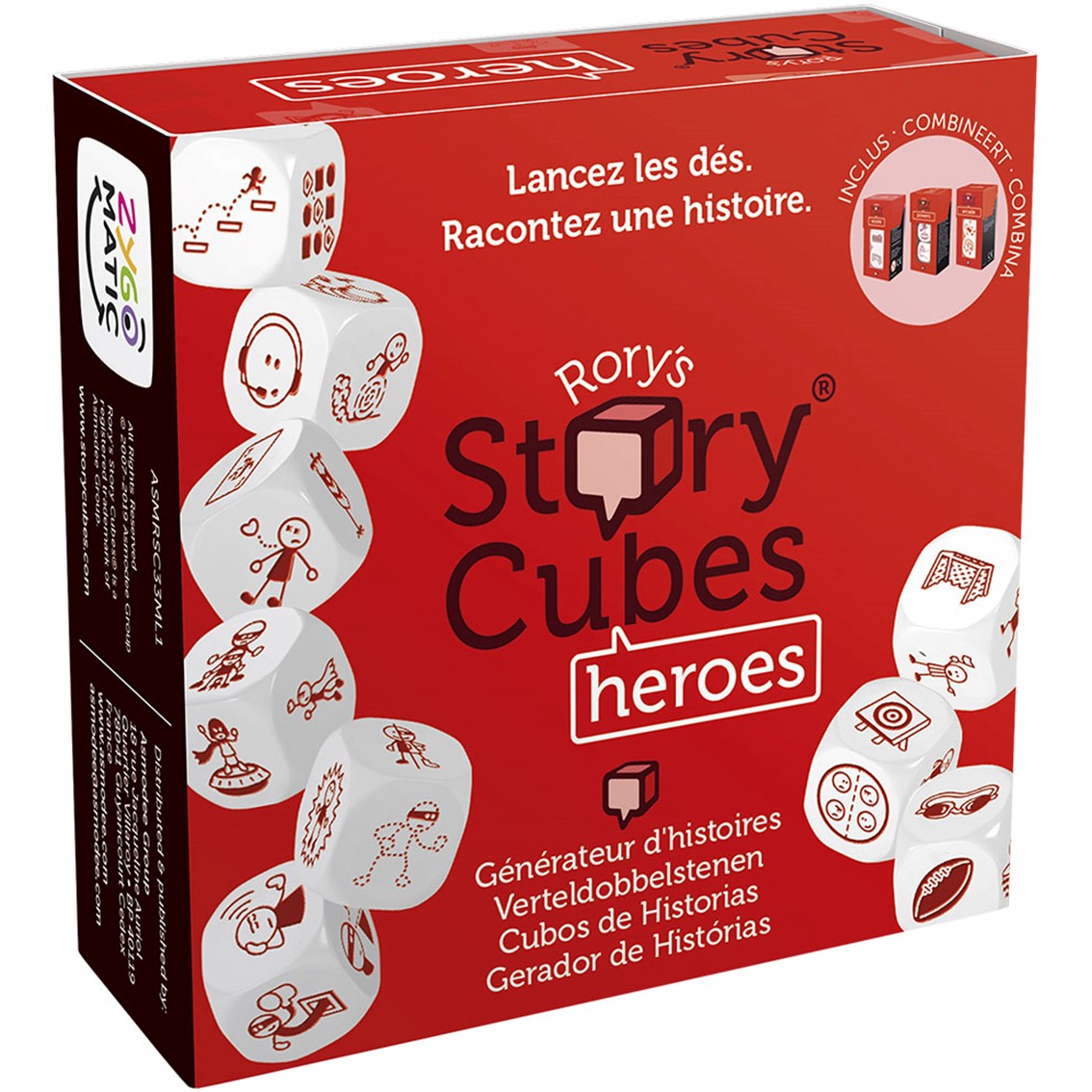 Asmodee Story Cubes Heroes - Juego de Mesa Creativo para Todos