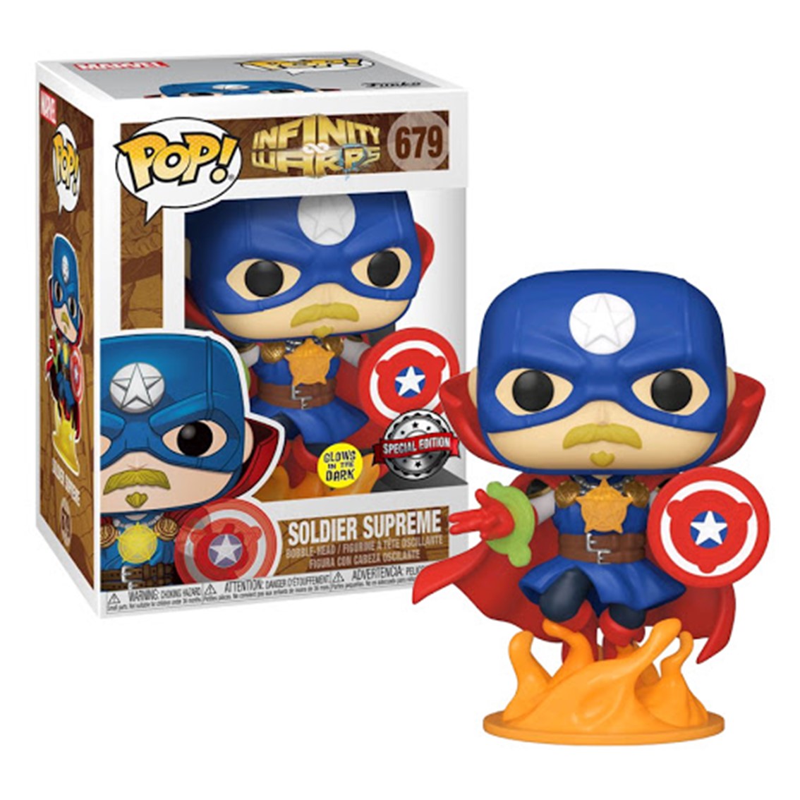 Funko Pop Marvel Infinity Warps Soldado Supremo Glow in the Dark