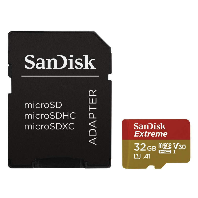 Tarjeta de Memoria SanDisk Extreme 32GB microSD UHS-I Clase 10 con Adaptador