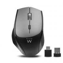 Ratón Inalámbrico Dual EW3245 con Clic Silencioso y Conexión USB-C/USB-A