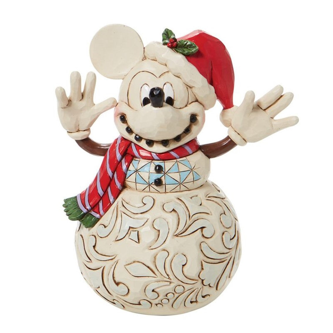 Figura Navideña Mickey Muñeco de Nieve - ENESCO 17 cm