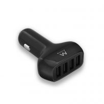 Cargador de Coche Ewent EW1354 con 4 Puertos USB y 9.6A