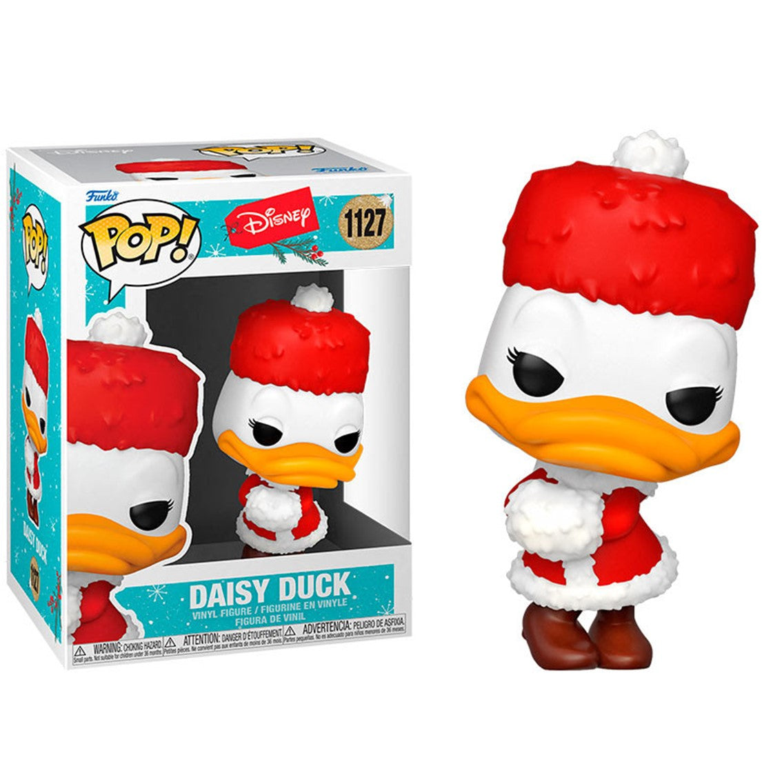 Funko Pop Disney Daisy Edición Navideña 57746 - Figura de Vinilo de 9 cm