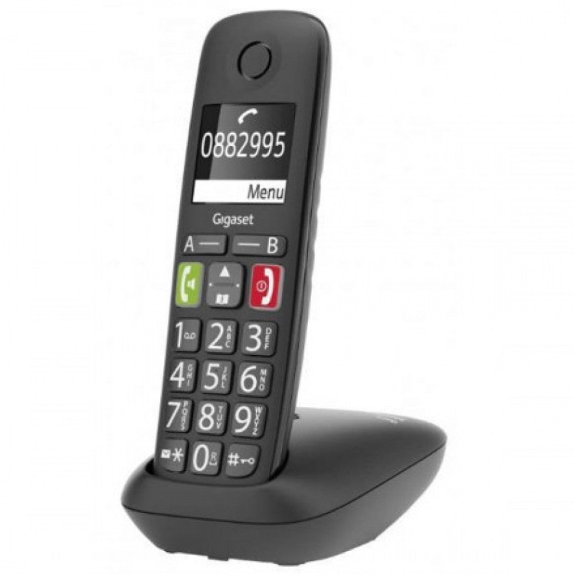 Teléfono fijo inalámbrico Gigaset E290 negro 150 números 21 tonos