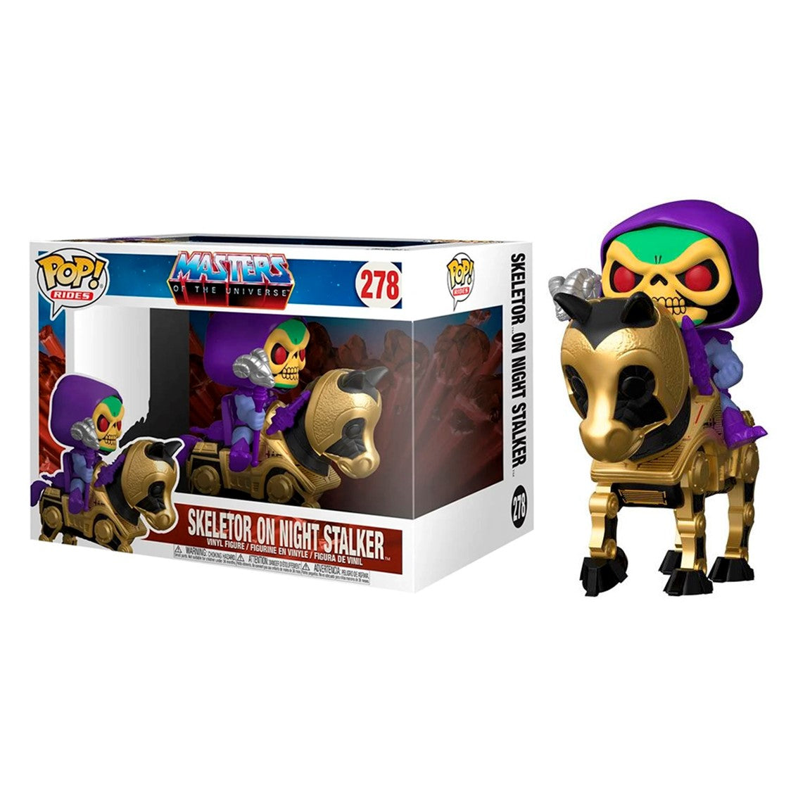 Funko Pop Rides: Skeletor Montado en Night Stalker - Maestros del Universo