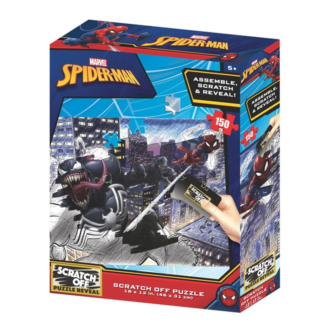 Rompecabezas 3D Rascable Marvel: Spiderman vs Venom (150 Piezas)